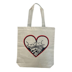 Beige Eternal Kiss Tote Bag