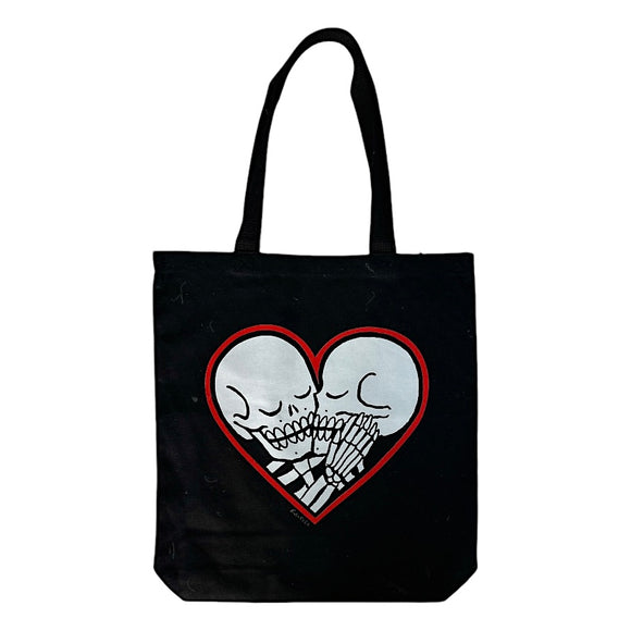 Black Eternal Kiss Tote Bag