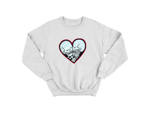 White Eternal Kiss Crewneck